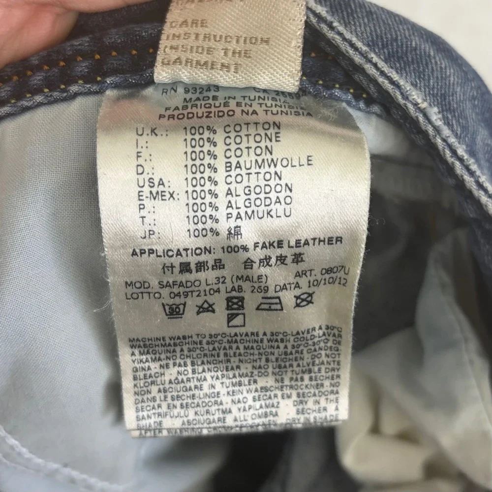 Diesel Safado Jeans Mens 30x32 Blue Regular Slim Straight 0807U Button Fly